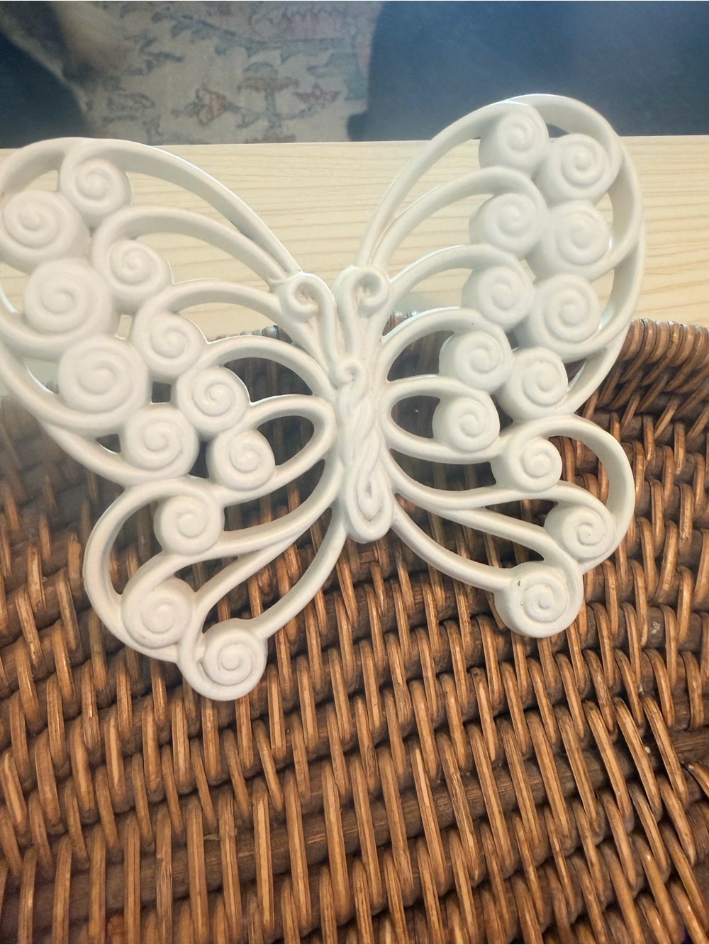 White Decorative Butterfly Wall Accent - Unbranded